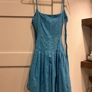 Elegant Blue Sleeveless Dress